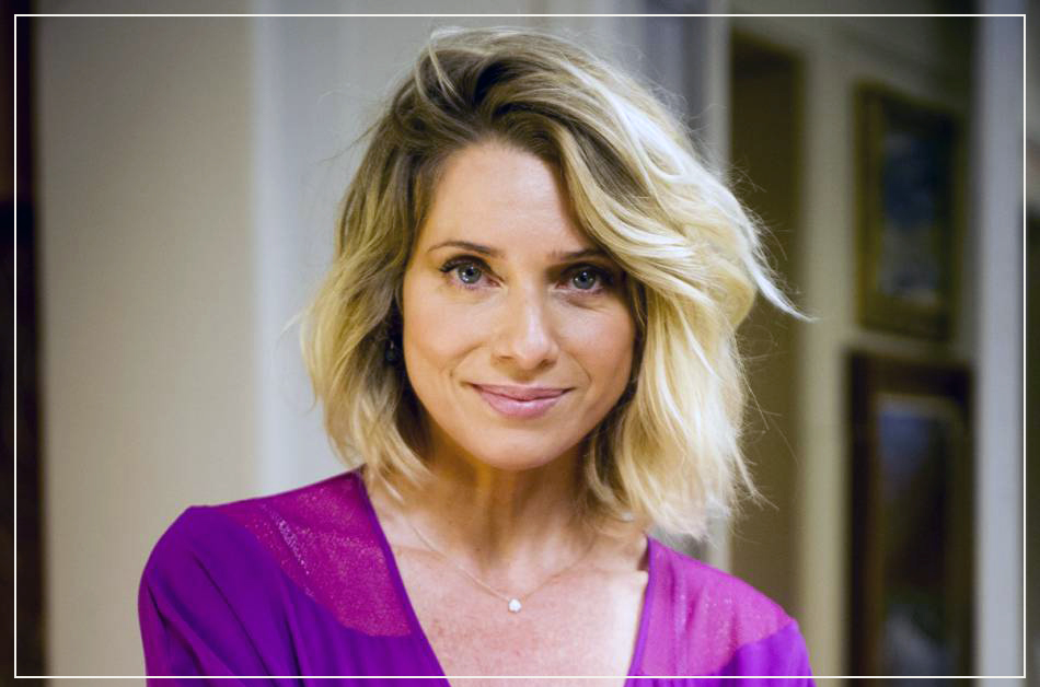 Letícia Spiller com bob asimétrico ondulado