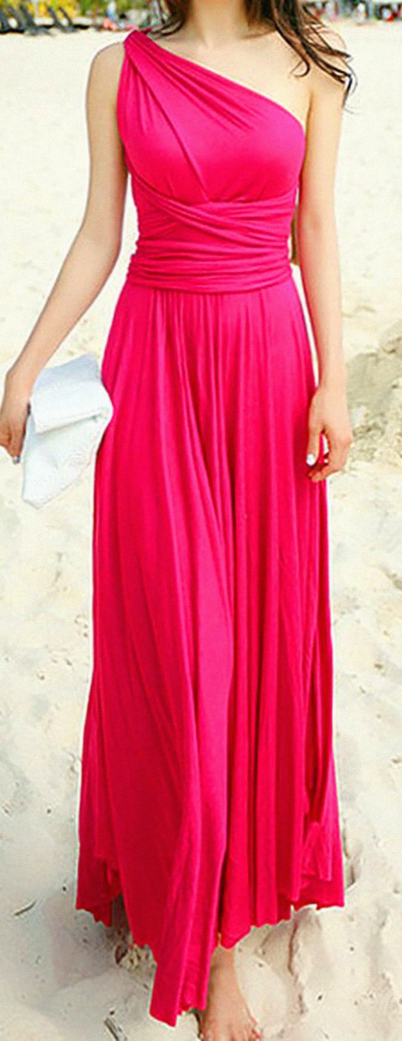vestido de um ombro só para madrinha de casamento